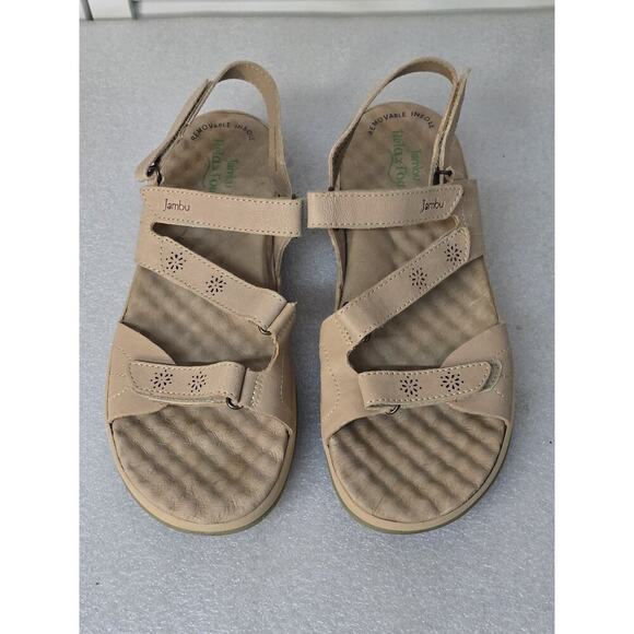 Jambu Ruby Sandal Women's Sandal Light Tan Size 10 EXCELLENT Pre-loved Condition - Picture 1 of 8